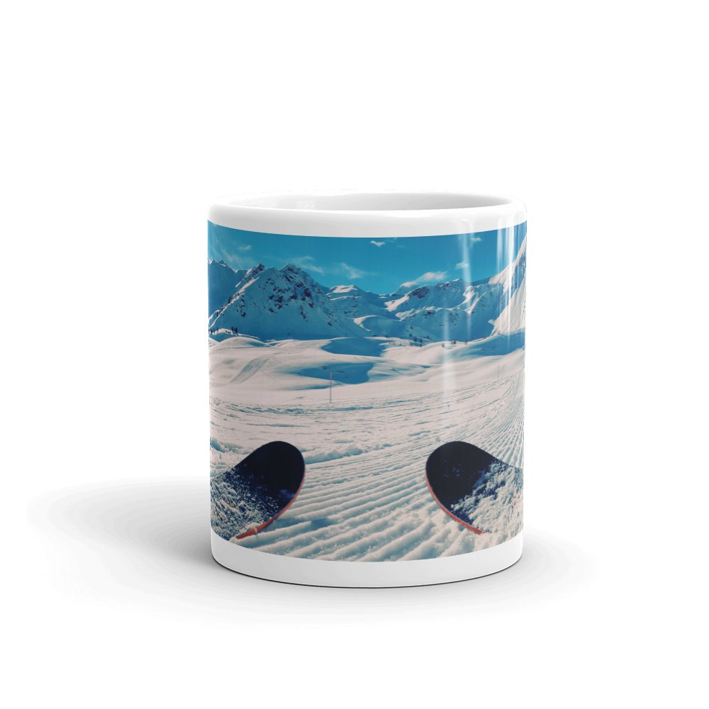 Mountains Skiing Ski Snow Piste 10oz Coffee Tea Mug #8114