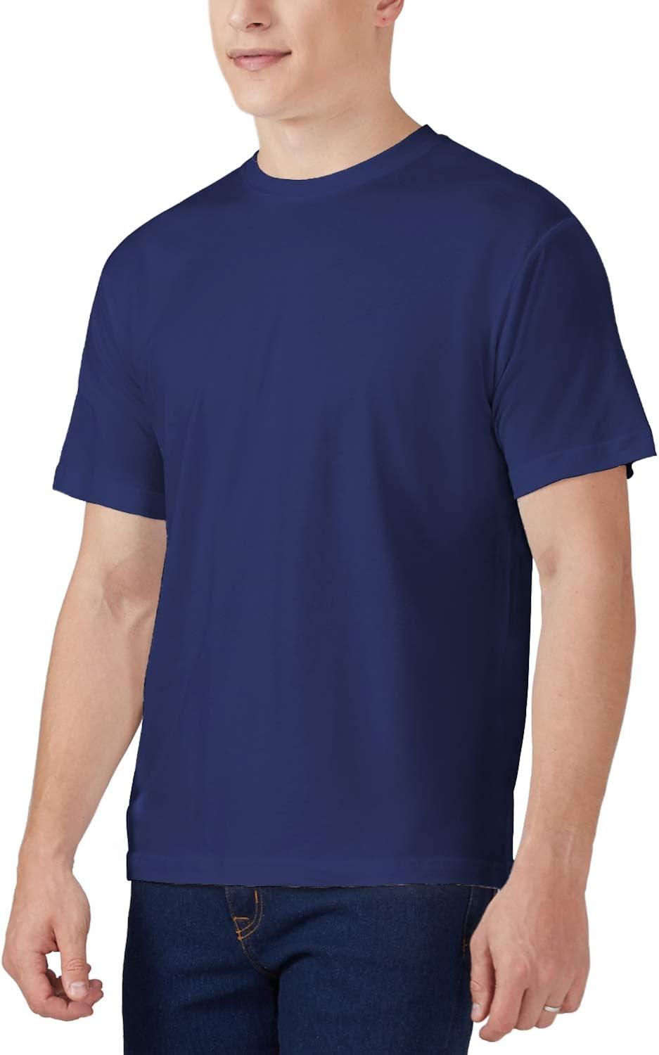 QUALFORT Men's Bamboo T-Shirts Crewneck Undershirt at  Men’s Clothing store