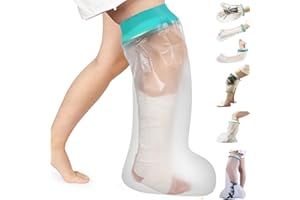 CIVJET Cast Covers for Shower Leg, Waterproof Cast Cover for Showering/Swimming, Cast Protector for Shower Leg Adult, Water Proof Shower Boots for Foot after Surgery, Knee, Ankle, Boot (Diameter-7.9")
