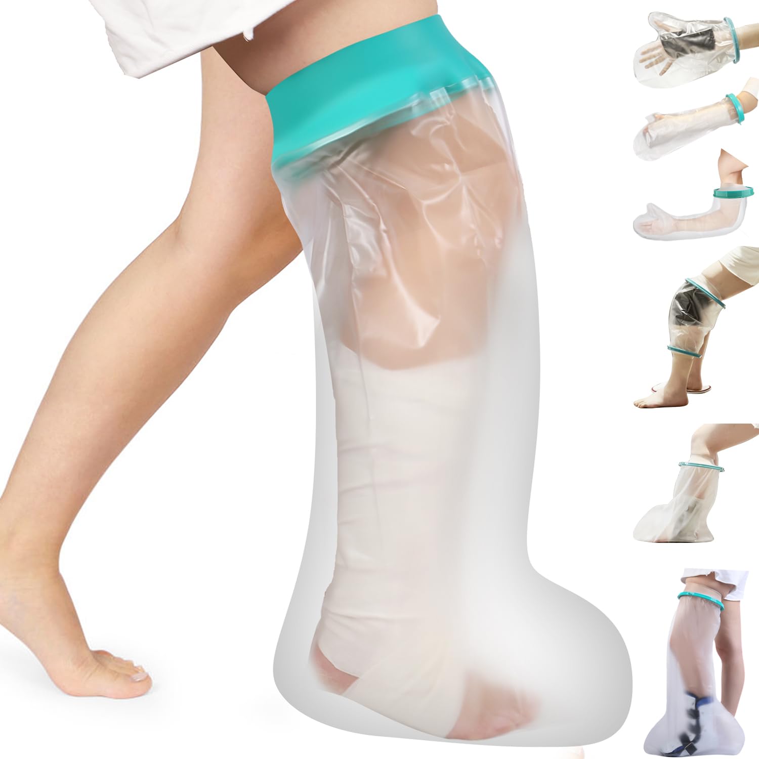 Photo 1 of CIVJET Cast Covers for Shower Leg, Waterproof Cast Cover for Showering/Swimming, Cast Protector for Shower Leg Adult, Water Proof Shower Boots for Foot after Surgery, Knee, Ankle, Boot (Diameter-7.9")