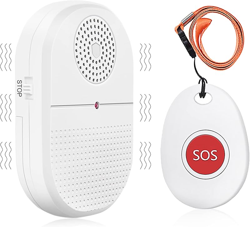 DAYTECH Personal Alarm Elderly Wireless Pager Vibration Caregiver Emergency