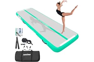 VOFiTNY All Purpose Gymnastics Mat 6.6/10/13/16/20 ft Sturdy Inflatable Tumble Track for Home/Gym