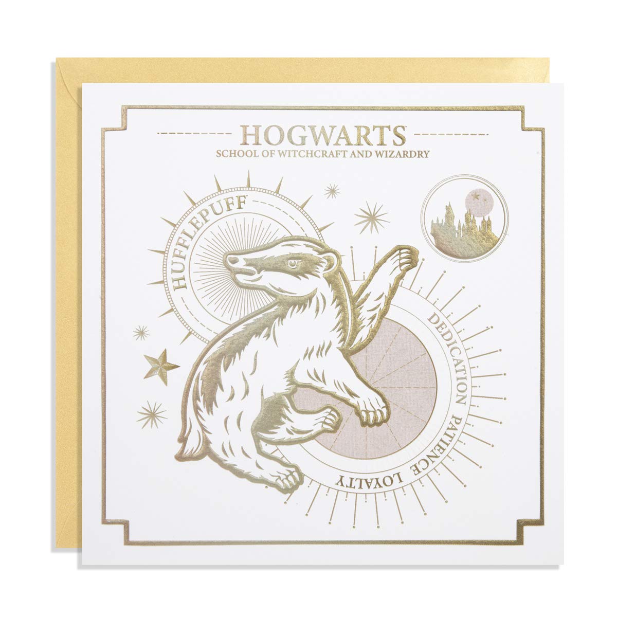 Cardology - Harry Potter Birthday Card | Yule Ball Collection | Officially Licensed Wizarding World Merchandise (Hufflepuff)
