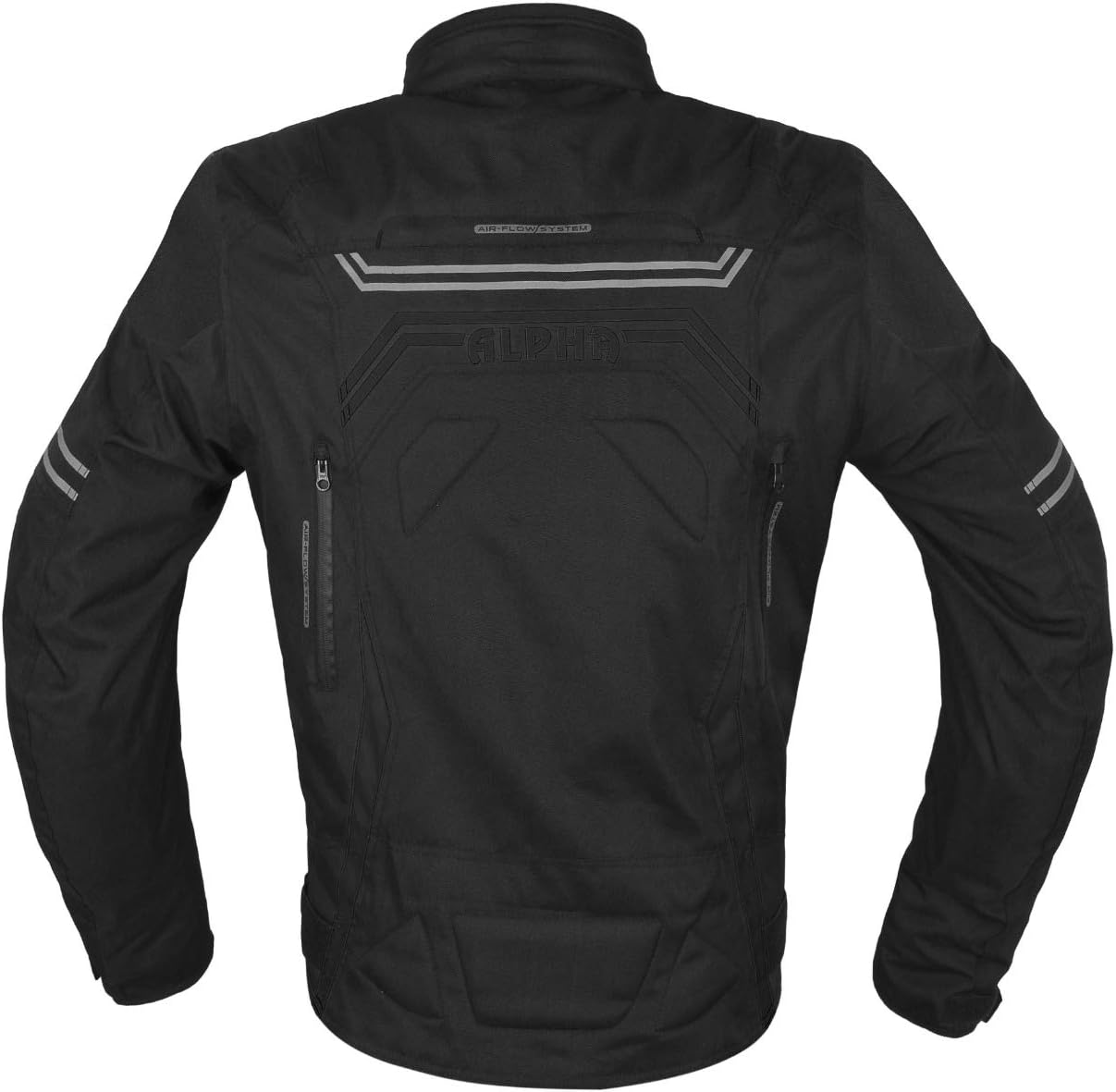 ALPHA CYCLE GEAR MOTORCYCLE ALL SEASON JACKET (BLACK, X-LARGE): Clothing
