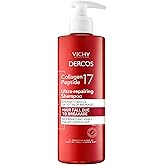 Dercos Collagen Peptide 17 Ultra-Repairing Shampoo, Anti Hair Fall & Bond Repair for Damaged Weak Hair, Strengthens, Reduces Breakage, Boosts Volume