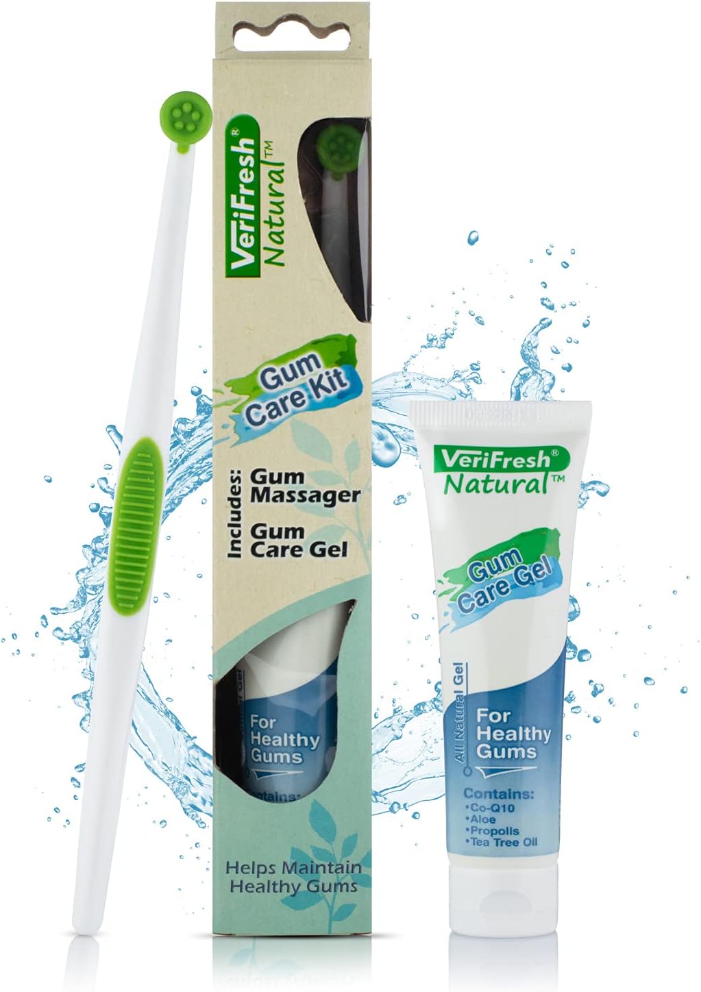 VeriFresh Natural Gum Stimulator & Massager with Gum Gel – Patented Complete Gum Care Kit for Healthy Gums: Health & Personal Care