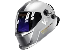 VORITO Welding Helmet Auto Darkening True Color Large Viewing, Welding Hood Solar/Battery Powered, Wide Shade 4/5-13 with 4 Arc Sensor, 1/1/1/1 Optical Clarity Welder Mask for TIG MIG Stick Cut Grind
