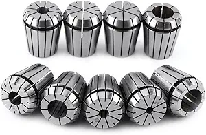 9pcs ER32 Spring Collet Set for CNC Workholding Engraving Machine and Milling Lathe Tool 2/4/6/8/10/12/16/18/20mm(14mm Not included)