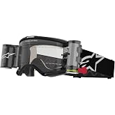 Alpinestars Vision 5 MX ATV MTB Off Road Goggle (Black - Clear Roll Off Lens)