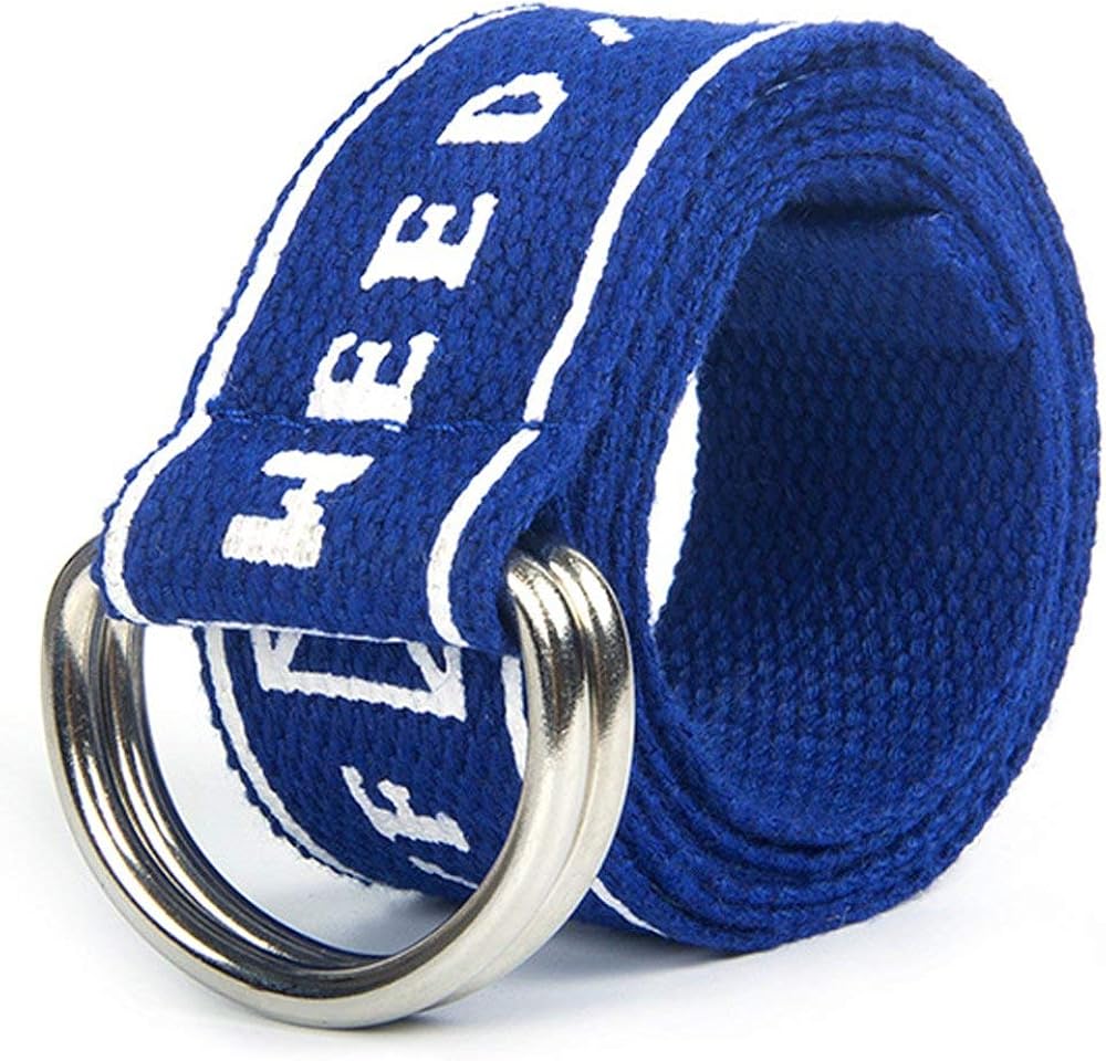 Belt Mens Womens Wide Canvas Adjustable D Ring Belt With Easy Letter
