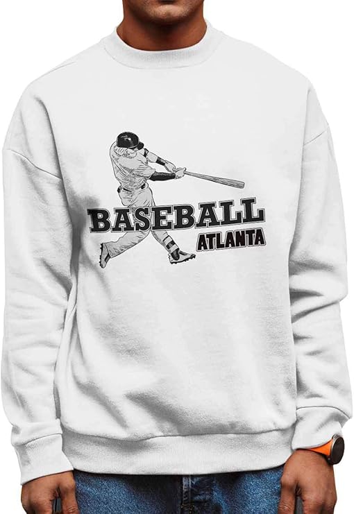 Men's Atlanta Baseball ATL Long Sleeve Design Pullover