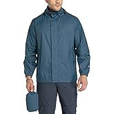 33,000ft Packable Rain Jacket Men's Lightweight Waterproof Rain Shell Jacket Raincoat with Hood for Golf Cycling Windbreaker