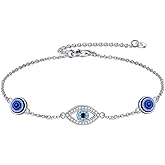 SHEAISRS Evil Eye/Paw Print/Infinity Anklets Bracelet for Women 925 Sterling Silver Jewelry for Women Mom