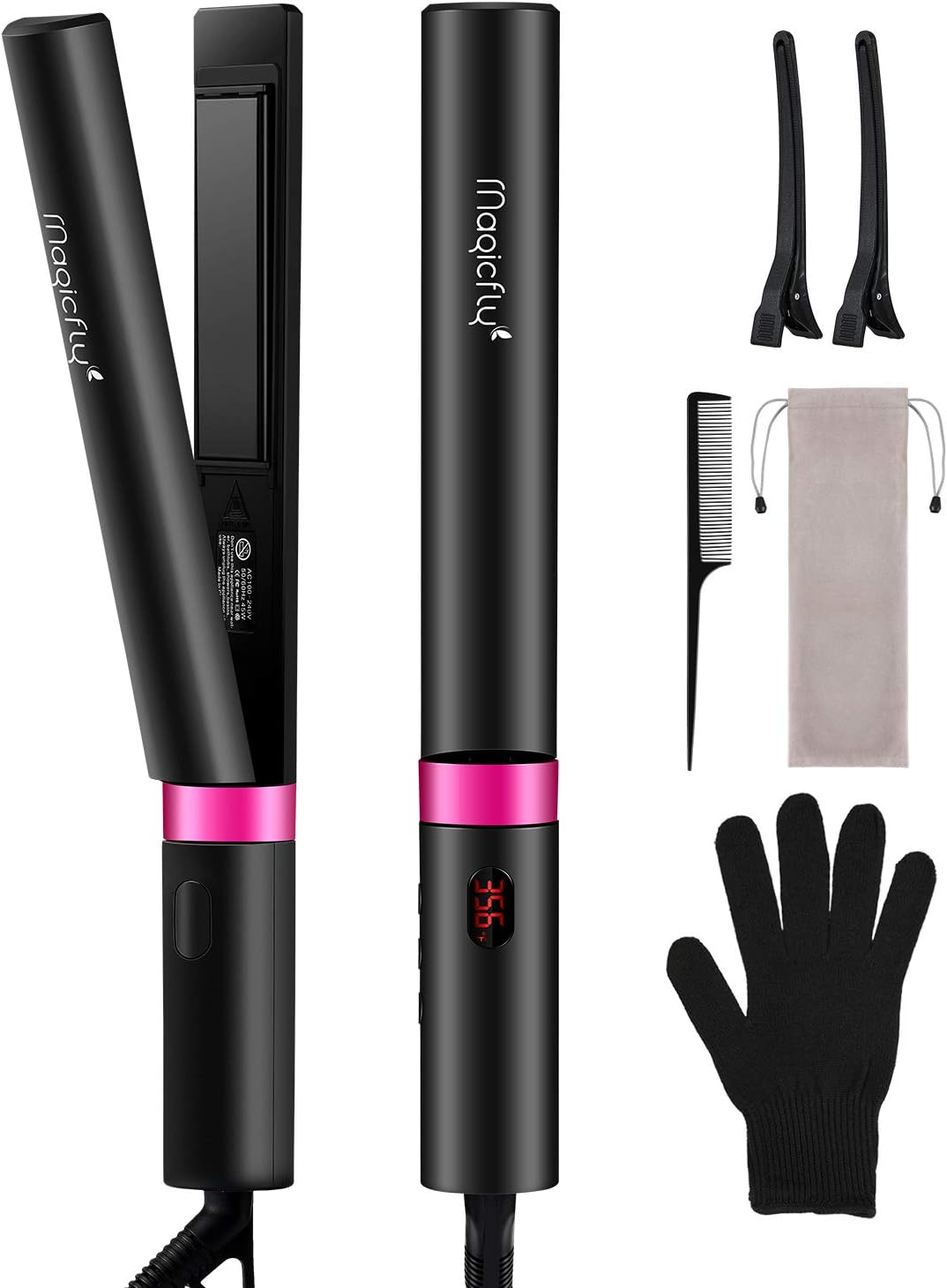 magic professional ceramic steam hair straightener