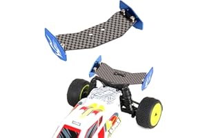 XinGeeek RC Rear Wing Carbon Fiber RC Tail Wing for Losi 1/24 Micro-B 2WD Buggy RC Car Upgrade Parts (Blue)