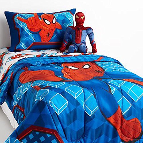 Marvel Ultimate Spiderman 5 Piece Twin Bed In A Bag Bedding Set