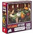 Cats Playing Craps Jigsaw Puzzle by Exploding Kittens - 500 Pieces, Ideal for Adults, Teens, and Kids - A Funny and Artistic Cat-Themed Puzzle