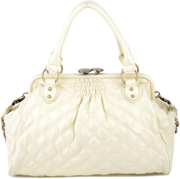 Faux Leather Cream Handbag Cream Amazon.co.uk Clothing