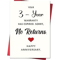 Stofinity 3 Year Anniversary Wooden Gifts For Him Her - 3rd
