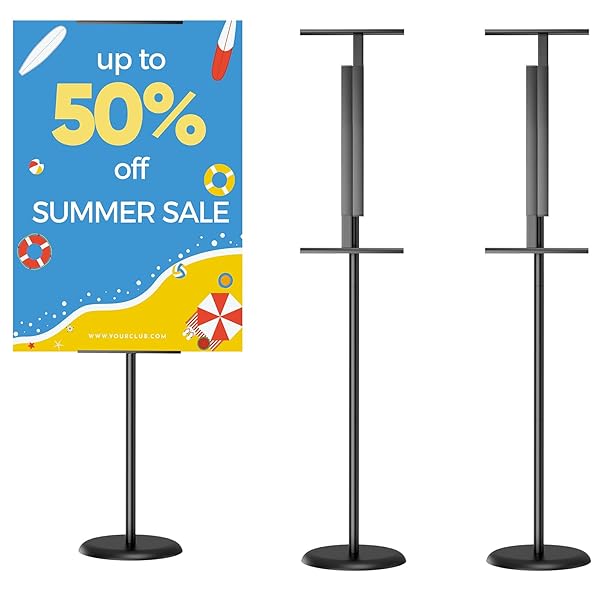 NEWZUEBY ADJUSTABLE POSTER STAND FOR DISPLAY – FLOOR...