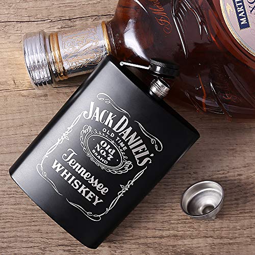 KWANITHINK Flask for Liquor, Stainless Steel Hip Flask for Men with Funnel, Whiskey Flask 8 oz - Thumbnail 3