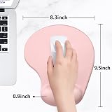 Hsurbtra Ergonomic Gel Mouse Pad with Wrist Rest Pink 9.5 x 8.3 in view 6