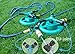 Lawn Sprinkler MyGarden Automatic Garden Water Sprinklers Lawn Irrigation System 3600 Square Feet Coverage (Green)