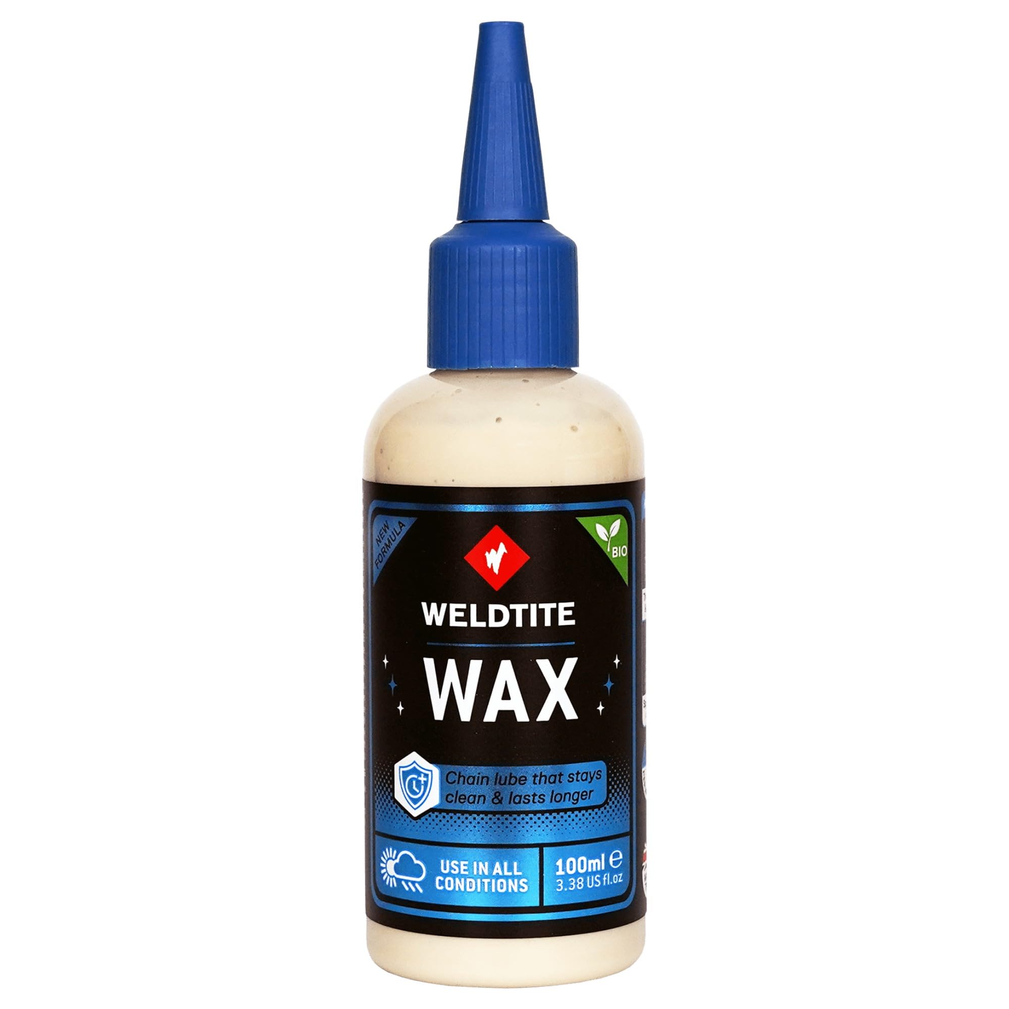 WELDTITE Dry Wax Bike Chain Lube for Dry Weather - Longer Lasting & Low Maintenance, 100 ml