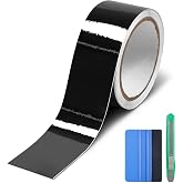 Lypumso Gloss Black Vinyl Wrap for Window Door Trim Chrome Delete 2inx30ft | High Gloss Black Wrap Film for Car Exterior Interior Trim, Chrome Delete Kits, Air Release Self Adhesive Vinyl Roll for Auto