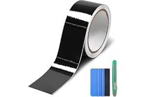 Lypumso Gloss Black Vinyl Wrap for Chrome Delete, 2 Inch x 30ft Automotive Grade Self-Adhesive Tape DIY Car Exterior Door Edge Guard, Window Sill Trim Protection Anti-Scratch