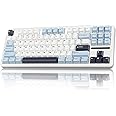 AULA F87 Wireless Mechanical Keyboard,75% TKL Custom Hot Swappable Keyboard,Gasket Mount Gaming Keyboard with PBT Keycaps,Pre-lubed Greywood Switches,2.4GHz/USB-C/BT5.0 RGB Backlit Mechanical Keyboard