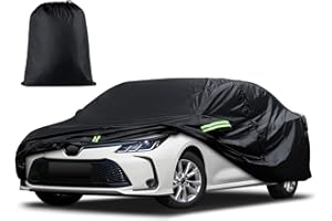 MIGAVEN Car Cover Custom Fit for Toyota Corolla 2000-2025, Honda Civic 1991-2025, Waterproof All Weather Full Exterior Cover Rain Sun Protector Car Cover with Door Zipper