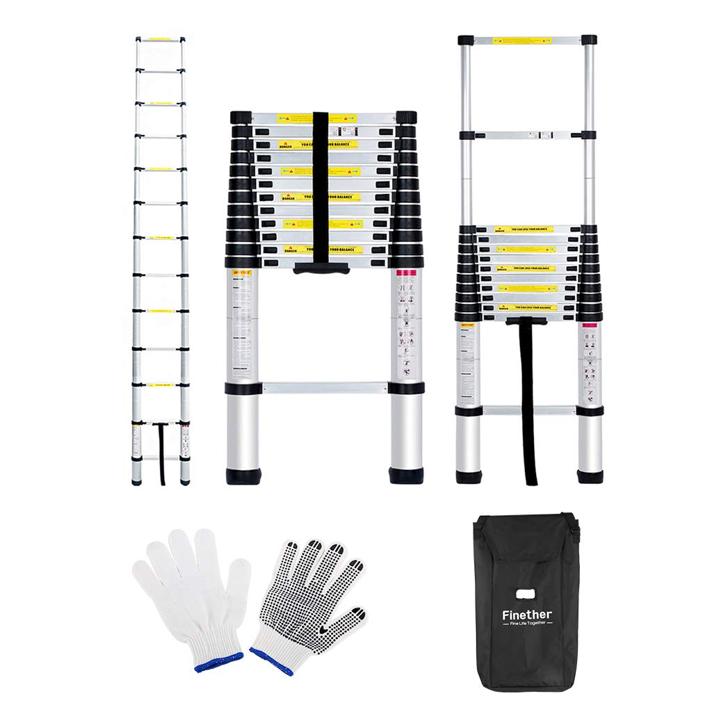 3.8M Aluminium Telescopic/Telescoping Loft Extension Ladder