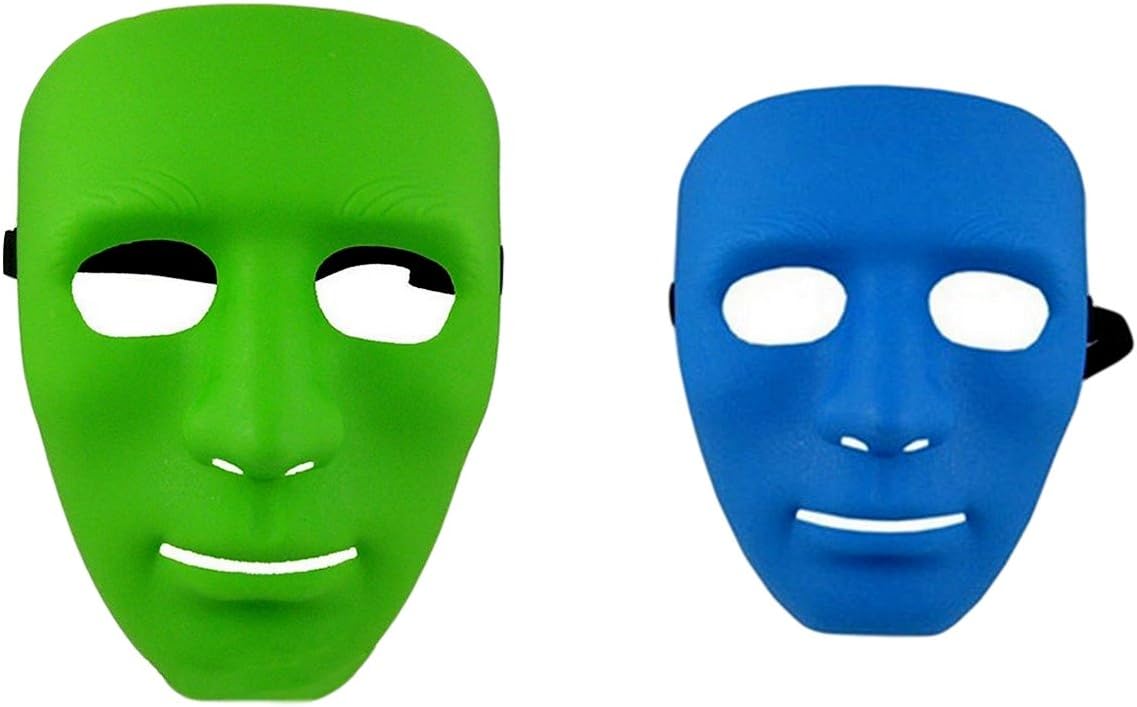 Couples Mask Set Role Play Jabbawockeez Green and Blue Costume Masquerade