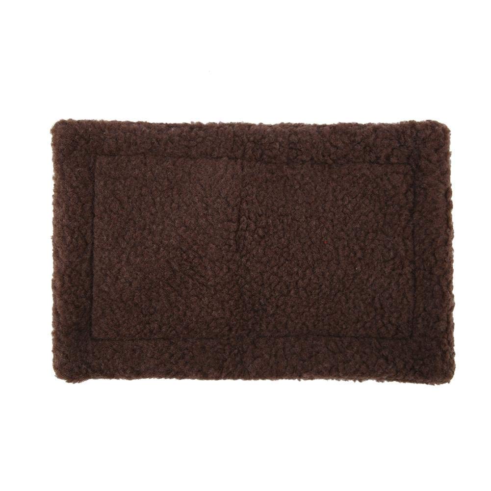 Pet Bed Soft Hedgehog Bed Mat Sleeping Pad Cute Style Couch Lovely Guinea Pig Sleeping Bed Rectangular Plush Cushion Hamster House Nest Hedgehog Mat Small Pet Blanket Supplies (Dark Brown)