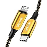 Anker 2020 Special Edition 24K Gold USB C to Lightning Cable (6 ft) Powerline+ III, MFi Certified Lightning Cable for iPhone 