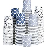 Clawsoff [300 Pack] 5 oz Mini Paper Cups, Small Mouthwash Disposable Bathroom Cups 5 Ounce for Supermarket, Birthday Party, Travel, Events, Picnic, BBQ
