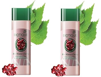 Biotique Bio Winter Cherry Rejuvenating Body Nourisher (190ml) (Pack of 2)