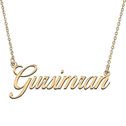 HUAN XUN Customized Custom Simple Any Name Necklace