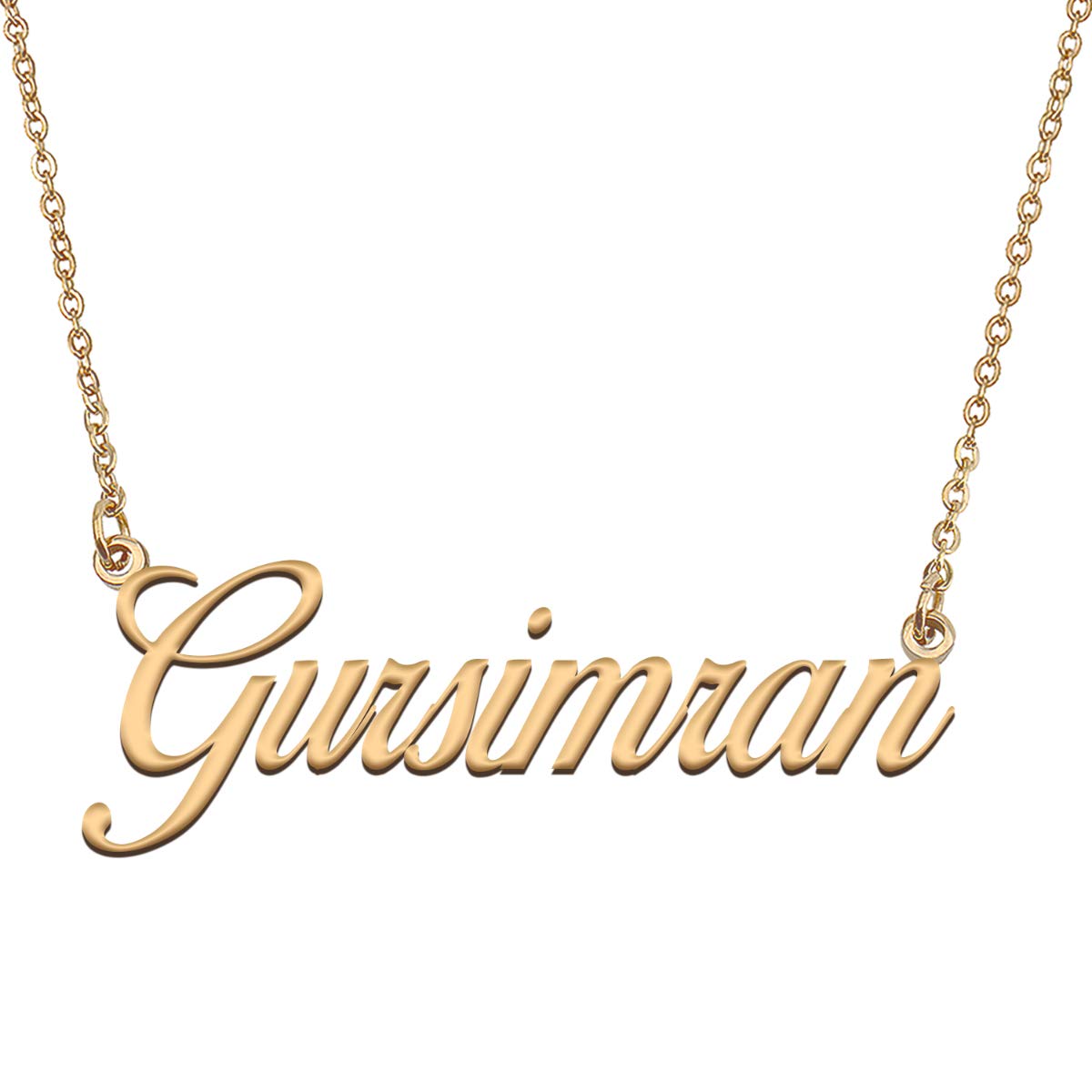 HUAN XUN Customized Custom Simple Any Name Necklace