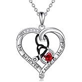 WINNICACA Nurse Gifts 925 Sterling Silver Heart Birthstone Stethoscope Necklace for Women Birthday Graduation Gifts for Nurse Medical Students