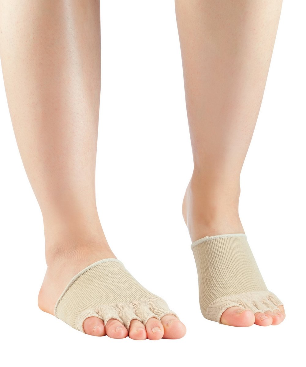 Knitido Dr. Foot Hallux Valgus | Half Toe Compression Band for Bunion Prevention, Colours:beige (007), size Footlet:41-47