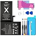 SIMDOG Replacement for iPhone X Battery Kit, 4600mAh High Capacity, New Upgrade 0 Cycle, for iPhone X Model A1865 A1901 A1902 with Full Set Professional Repair Tool Kits