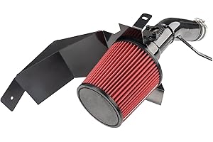 Suride Cold Air Intake Kit with Filter Heat Shield for Civic 2016 2017 2018 2019 2020 1.5L L4 (Red)