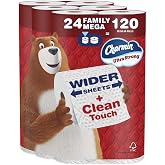 Charmin Ultra Strong Clean Touch Toilet Paper, 24 Family Mega Rolls = 120 Regular Rolls (Packaging May Vary)
