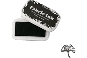 ZGWANSUI Ink Pads for Rubber Stamps, Stamp Pad for Fabric Wood Paper Stamping, Washable Fingerprint Thumbprint Ink Pad, Craft Ink Pad Stamps Partner DIY Color (Black)