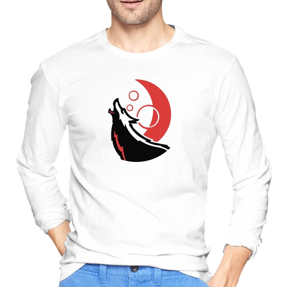 Man's NC State Wolfpack Power Mascot Logo T Shirt Long Sleeves