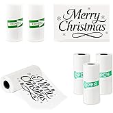 Mini Thermal Printer Sticker Paper - 3 White & 2 Transparent Sticker Roll for Mini Printer, Self-Adhesive 57 x 25mm Thermal Paper for Gifts label, Photo, Lists, Study Notes, Journals