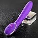 Silicone Vibrator, Bestimulus 12 Speeds G Spot Vibrator USB Rechargeable Vibrating Massager (Purple)