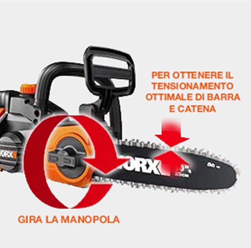 WG322E.9 Motosega a batteria 20V, senza batteria e caricabatterie